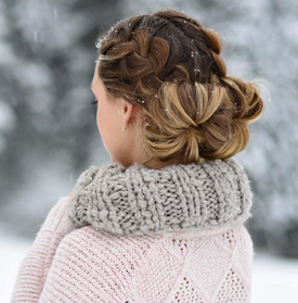 redken double french braids winter hairstyles